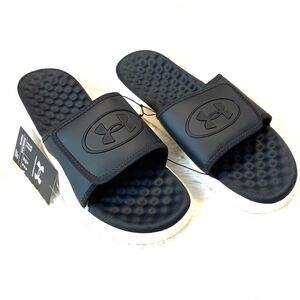 Under Armour Men's Slide Size 11 Black White Ignite Pro 8 Casual Comfortable